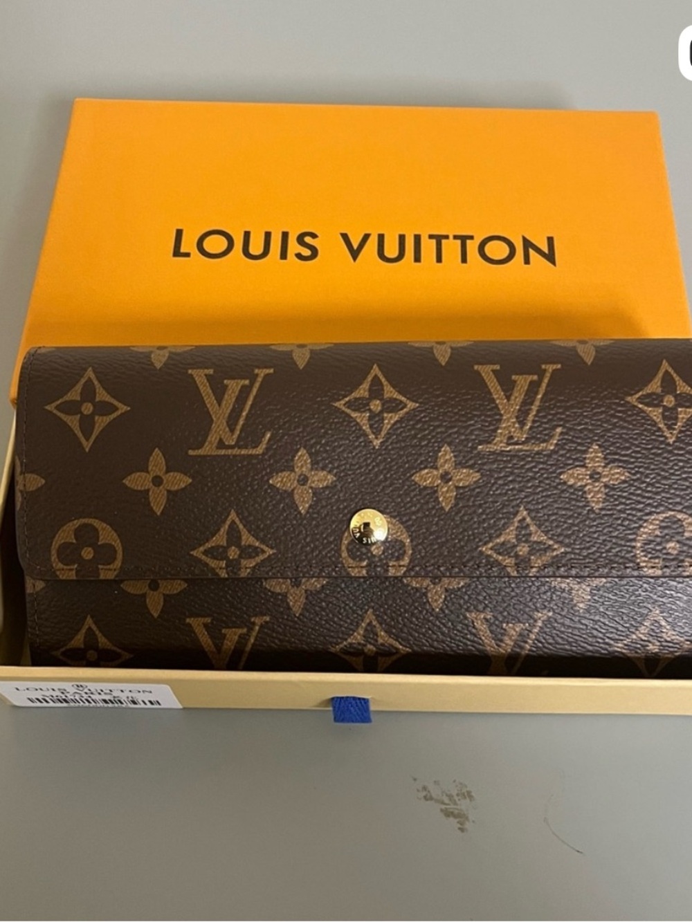 Louis Vuitton Women's Long Trifold Wallet Brown Monogram Leather